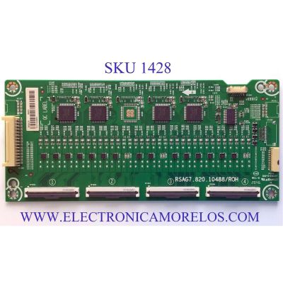 LED DRIVER PARA TV HISENSE / NUMERO DE PARTE 283625 / RSAG7.820.10488/ROH / E56327 / PANEL JHD650X3U52-T0L8\S0\FJ\GM\ROH / DISPLAY T650QVN07.5 / MODELOS 65U6G / 65U6GR